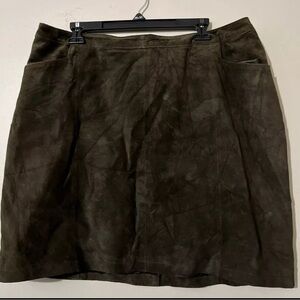 Venezia Jeans 100% leather mini skirt - size 18
